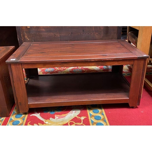 9 - Mahogany coffee table with magazine shelf