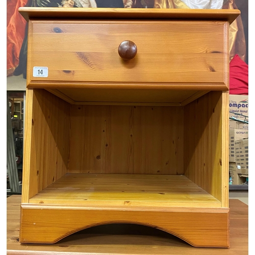 14 - Pine bedside cabinet