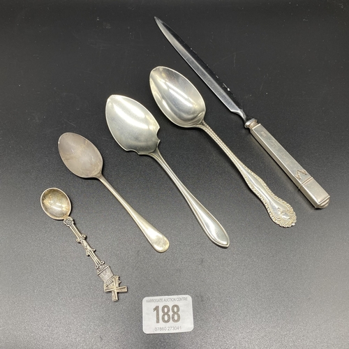 188 - Hallmarked Silver items 115.88g