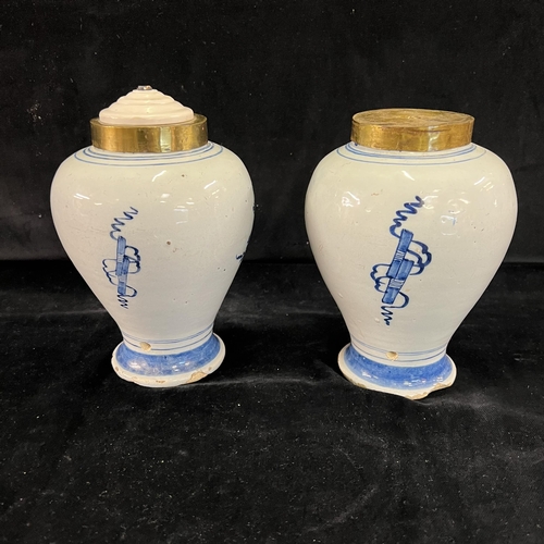 235 - Pair of blue and white vases