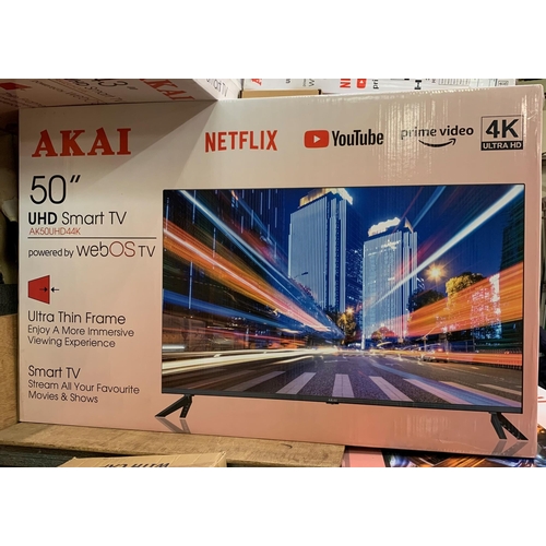 26 - Brand new AKAI 50” UHD smart TV in 4K with remote in original box