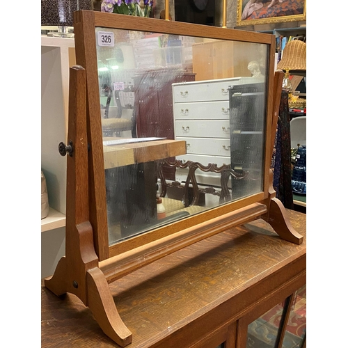 326 - Oak dressing table mirror