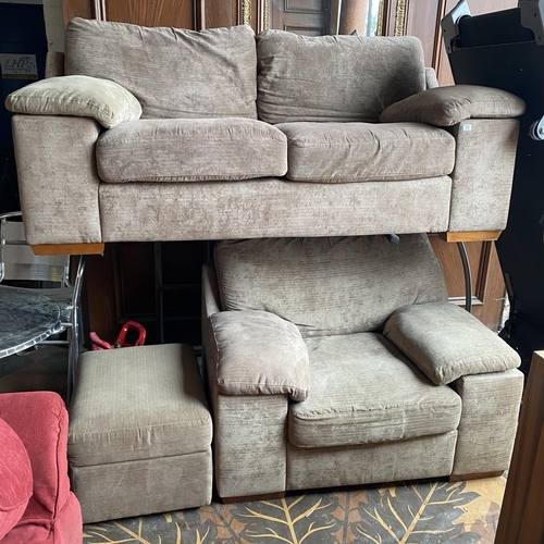 33 - Beige two seater settee