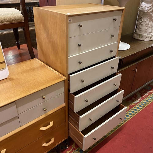 46 - G-Plan seven drawer tall chest in teak