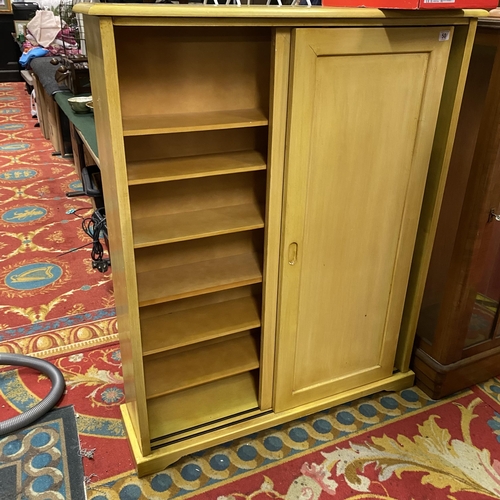 50 - Beech sliding door bookcase