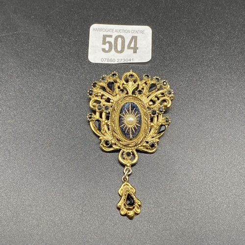 504 - Victorian Sphinx revival brooch