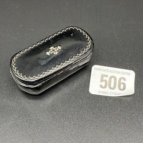 506 - Paper mache snuff box