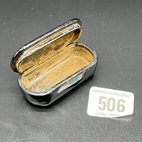 506 - Paper mache snuff box