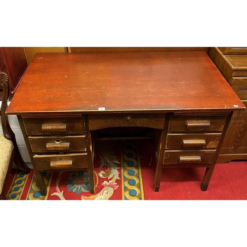 55 - Mahogany double pedestal desk