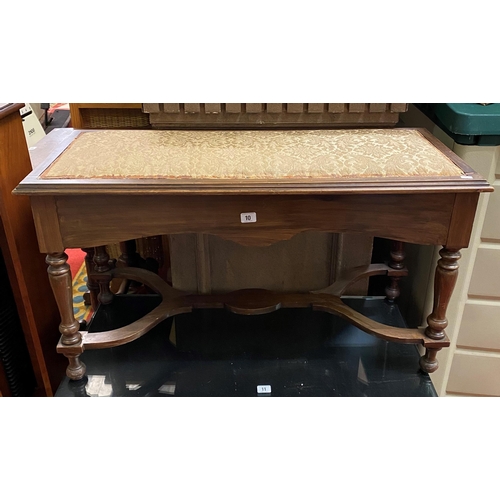 10 - Edwardian double seated piano stool with lift up lid