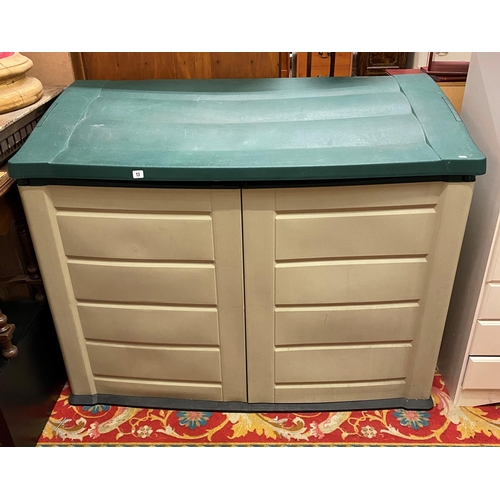 13 - Double door lift up lid garden storage shed