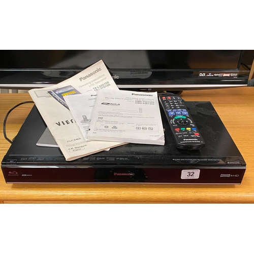 32 - Panasonic blue ray player with remote