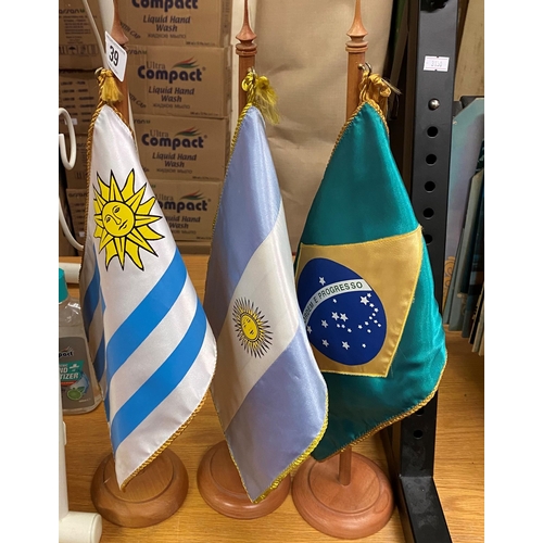 39 - Three South American flags