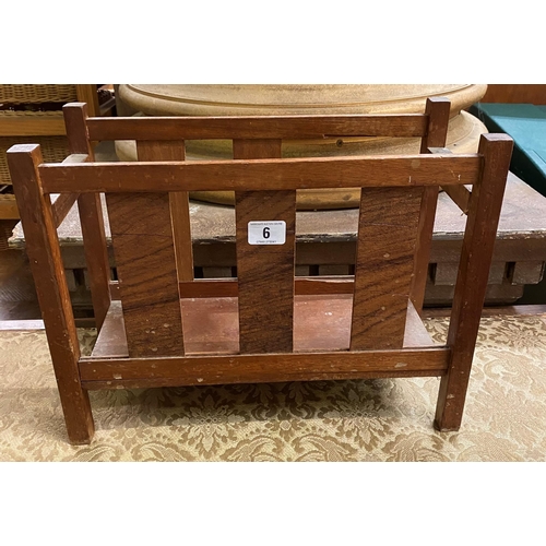 6 - Mahogany magazine rack