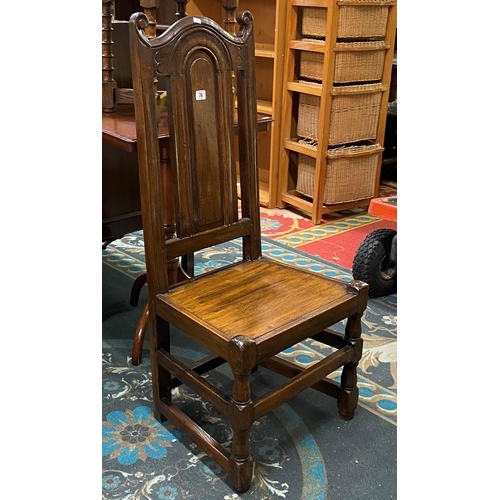 76 - Period oak hall chair