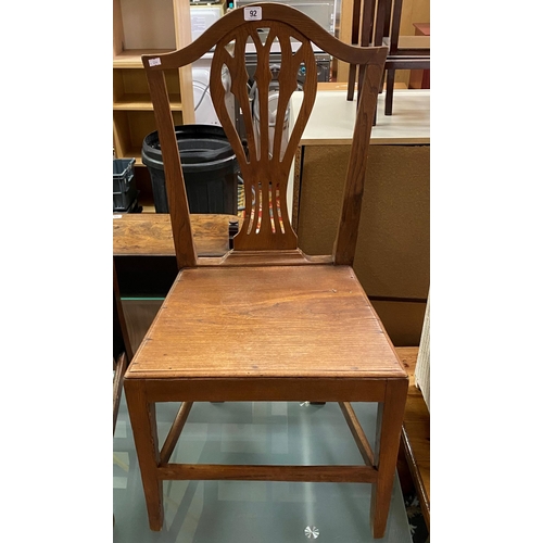 92 - Period oak chair