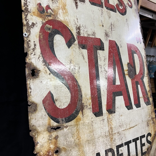 110 - Extremely large vintage enamel advertising sign for Will’s ‘Star’ cigarettes