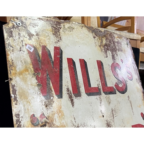 110 - Extremely large vintage enamel advertising sign for Will’s ‘Star’ cigarettes