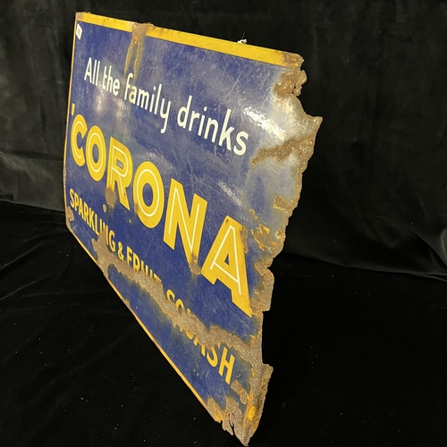 115 - Antique enamel sign ‘Corona’ sparkling fruit drink. Early 20th century.