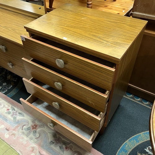 12 - 1970’s Teak four drawer dressing table with matching four drawer chest