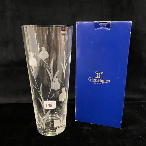 148 - Gleneagles “Springtime” conical vase with original box - 30cm