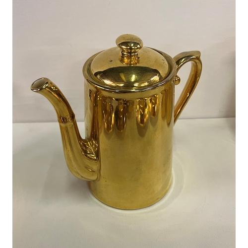 155 - Royal Worcester “Flameproof “ 24ct gold plated tea/coffee service. Circa 1950s