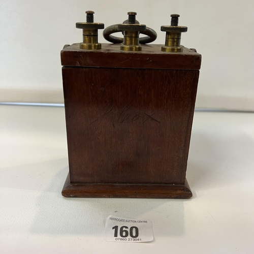 160 - Great Western Railway Victorian Volt Gauge in Mahogany Case