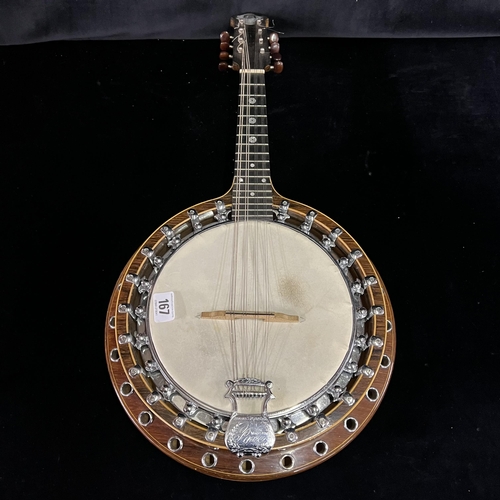 167 - Windsor Banjo Mandolin Model 1 Patent no 308900 in original crocodile pattern  case in fantastic con... 