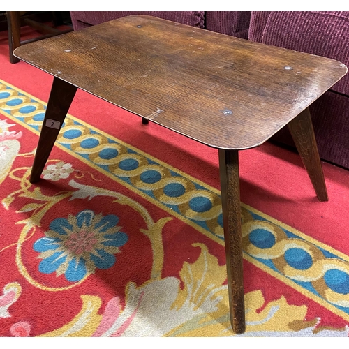 2 - 1970’s oak coffee table