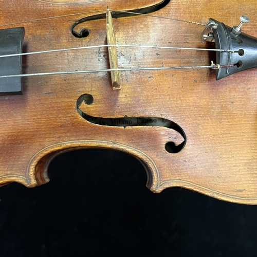 210B - Victorian Violin by Riccardo Antoniazzi Cremonese fece in Milano L`anno Dated 1896 in wooden case an... 