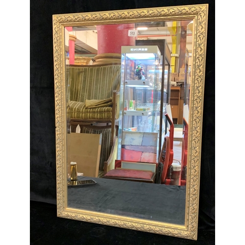 513 - Gilt framed bevelled glass mirror 23” x 33”