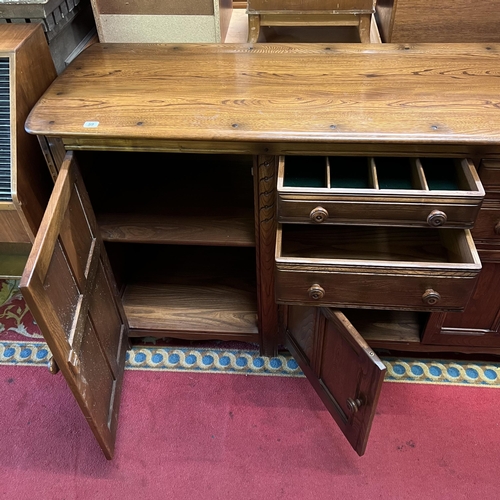 59 - Traditional vintage Ercol colonial large sideboard circa 1964