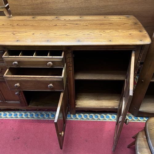 59 - Traditional vintage Ercol colonial large sideboard circa 1964