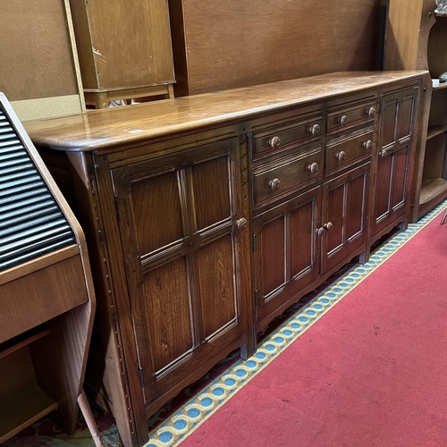 59 - Traditional vintage Ercol colonial large sideboard circa 1964