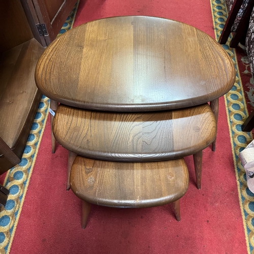 60 - Ercol Pebble nest of three tables circa 1960’s