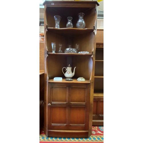 63 - Ercol Elm corner drinks cabinet