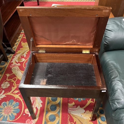 81 - Piano/ dressing table stool with under seat storage