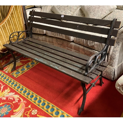 85 - Wrought iron garden bench