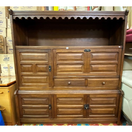 72 - Very large solid oak German cabinet