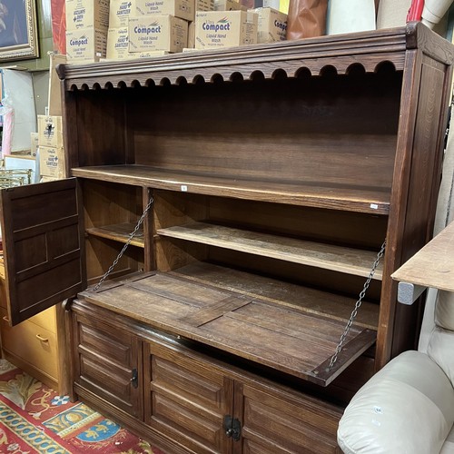 72 - Very large solid oak German cabinet