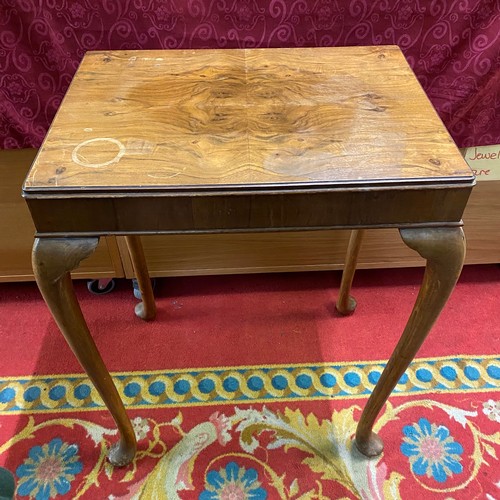 142 - Walnut occasional table on Queen Anne legs