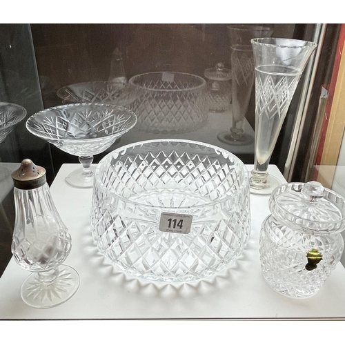 114 - Selection of crystal glassware