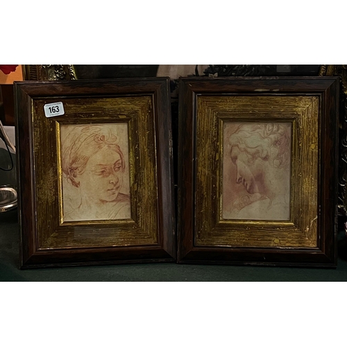 163 - Pair of prints of life drawings by Francois Boucher