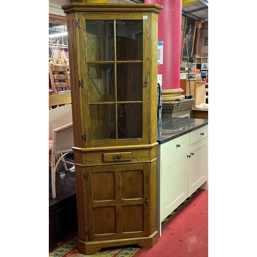 3 - Oak corner cabinet