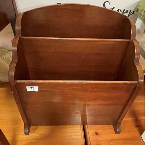 33 - 1930s mahogany magazine rack