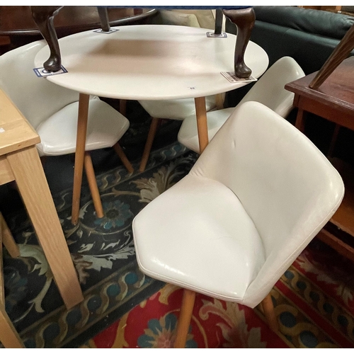 40 - Contemporary kitchen table with four matching chairs