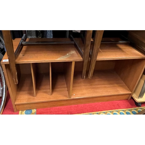 77 - Teak record cabinet