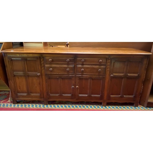 50A - Traditional vintage Ercol colonial large sideboard circa 1964