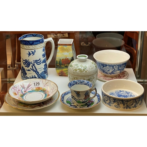 129 - Selection of pottery including Masons Westover Border fine arts and Booths