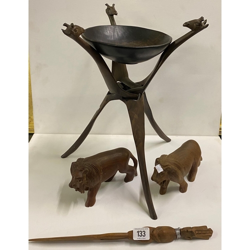 133 - Four pieces of Afrikaans treen